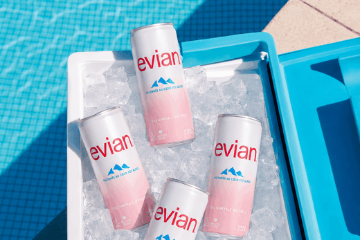 Evian en canette 33cl (plate)